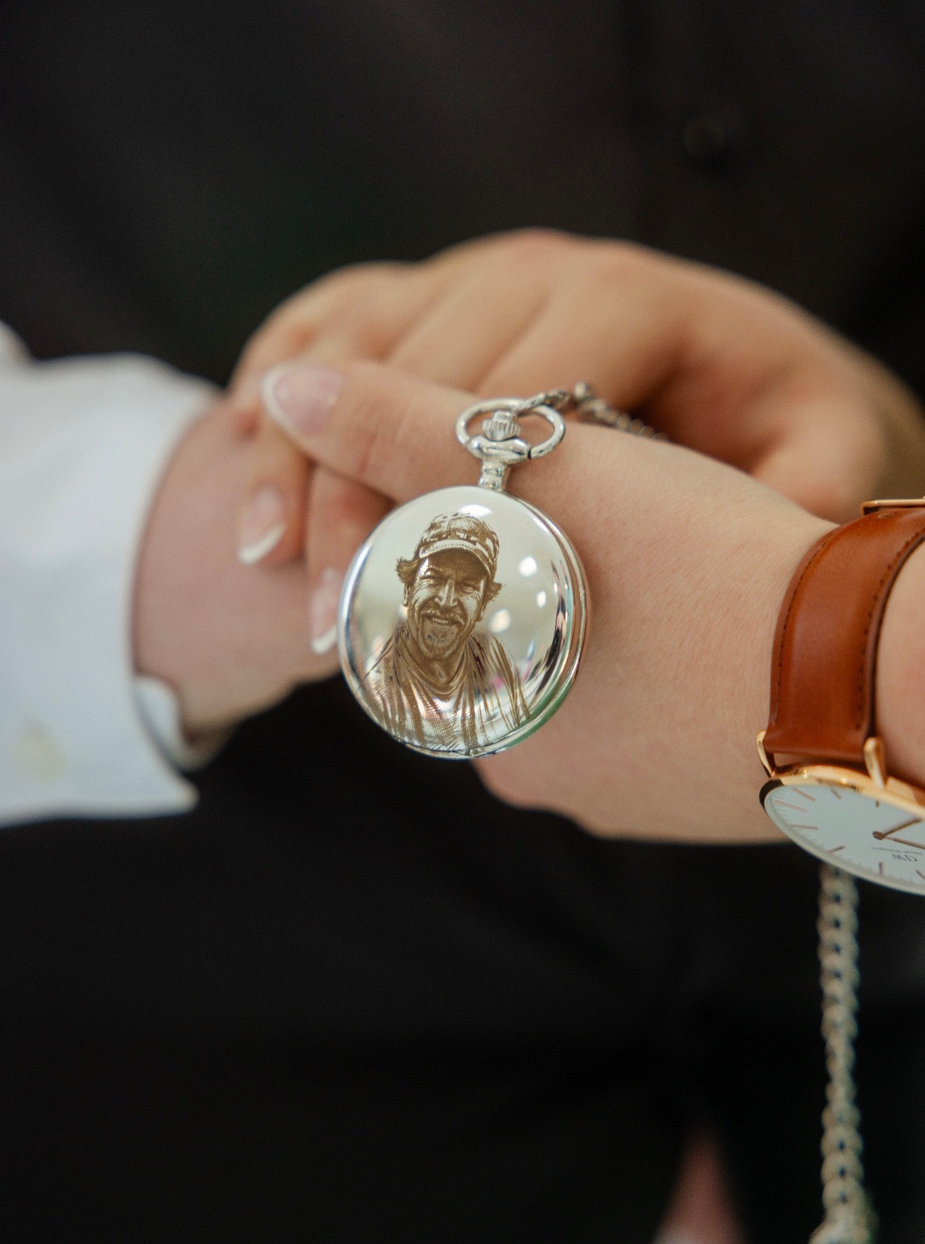 Engraved pocket watch