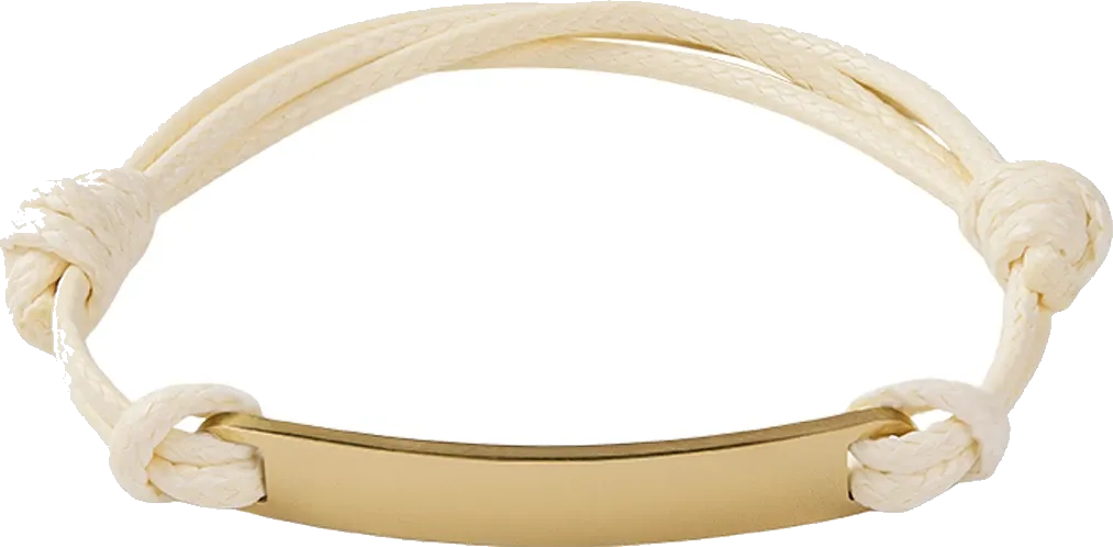 Engravable Bar Cord Bracelet