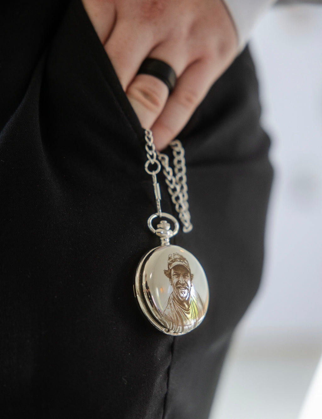 Engraved pocket watch