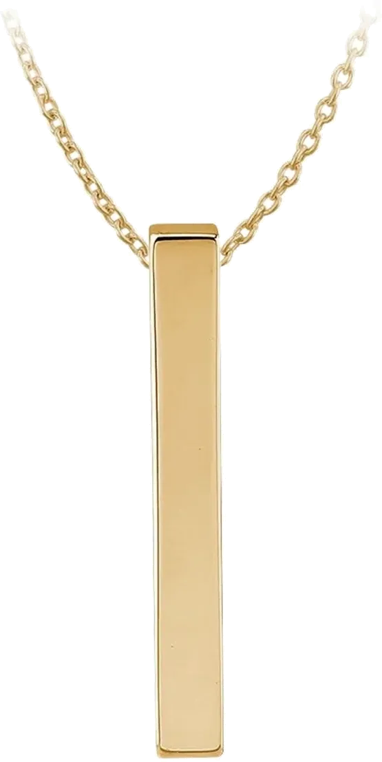 Vertical Bar Name Necklace