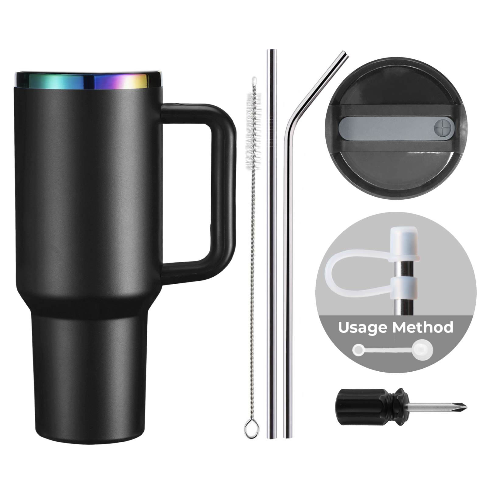 40oz Iridescent Ring Adventure Travel Tumbler - F1 Ultra（Standard）
