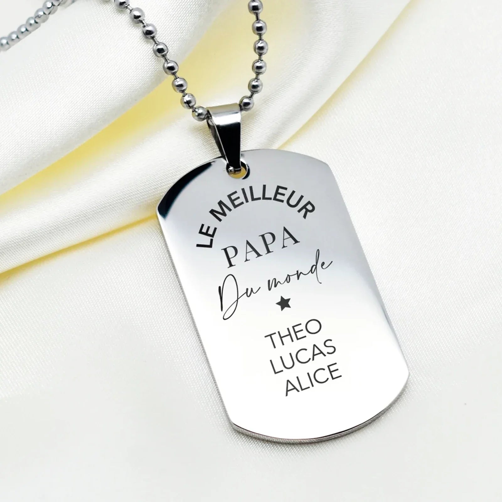 Modern ID Tag Pendant