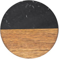 Marble Coasters: 4-Piece Set of Acacia Wood Marble