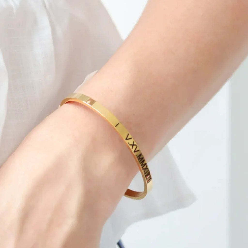 Custom Message Cuff Bracelet